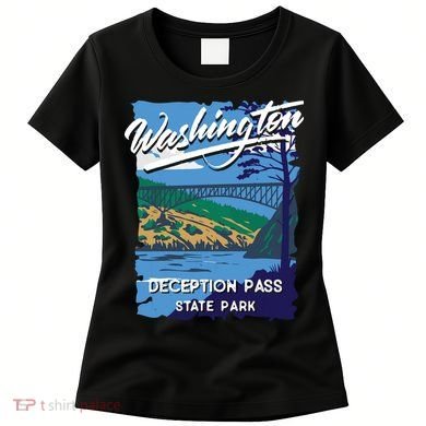 Deception Pass State Park Washington Evergreen State Camping Women's T-Shirt