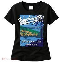 Deception Pass State Park Washington Evergreen State Camping Women's T-Shirt thumb 0