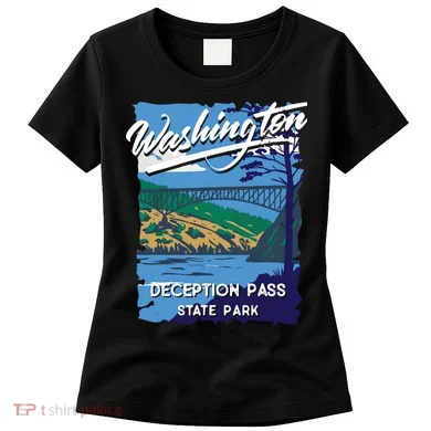 Deception Pass State Park Washington Evergreen State Camping Women's T-Shirt