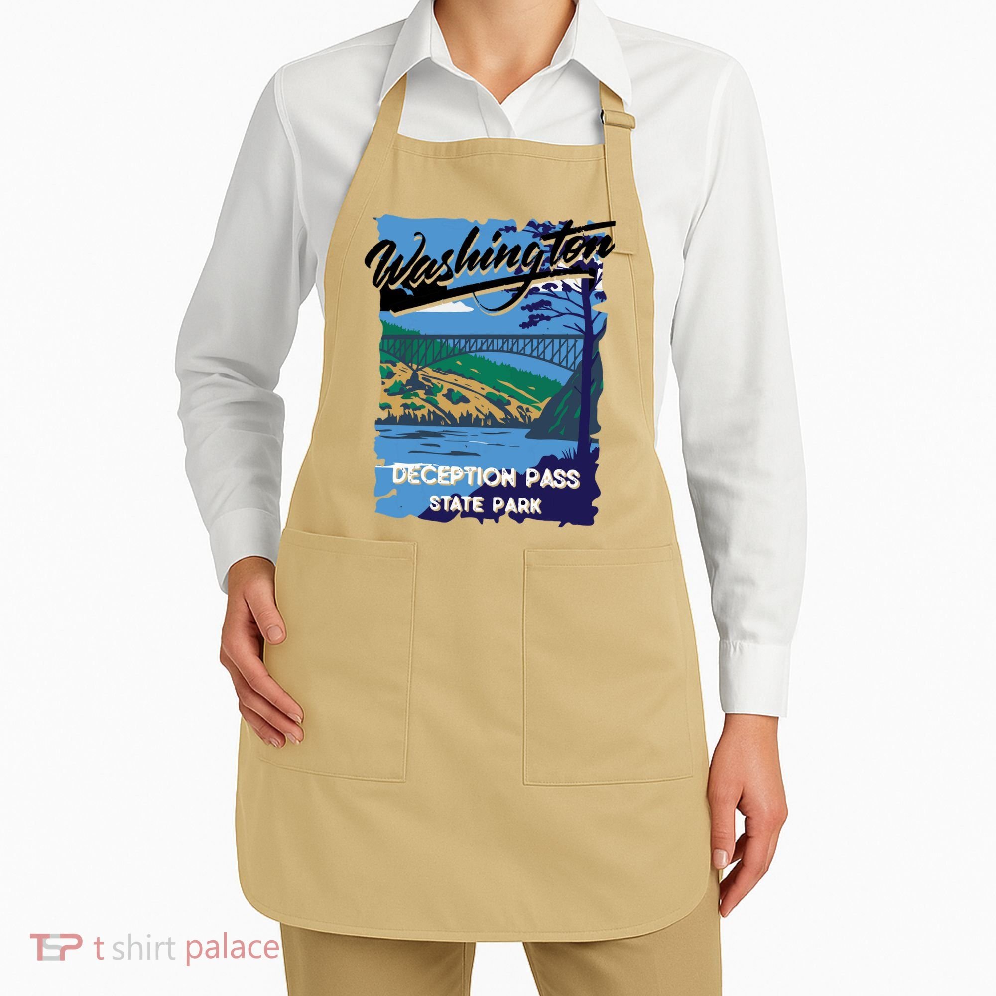 Deception Pass State Park Washington Evergreen State Camping Apron