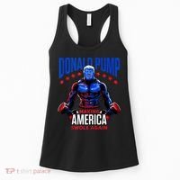 Donald Pump Swole America Trump Weight Lifting Gym Fitness Women's Tank Top thumb 0