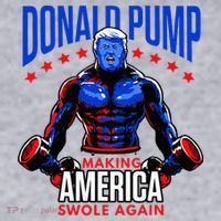 Donald Pump Swole America Trump Weight Lifting Gym Women's Sweatshirt thumb 2