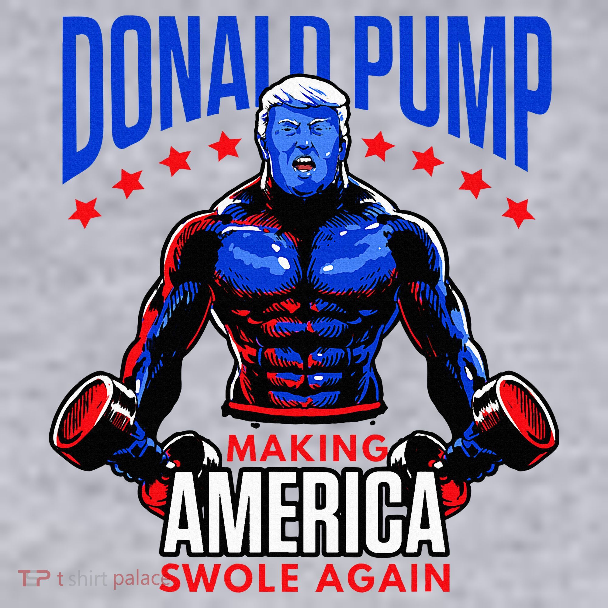 Donald Pump Swole America Trump Weight Lifting Gym Women's Sweatshirt