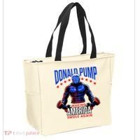 Donald Pump Swole America Trump Weight Lifting Gym Tote Bag thumb 2
