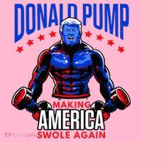 Donald Pump Swole America Trump Weight Lifting Gym Coaster thumb 2