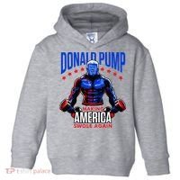 Donald Pump Swole America Trump Weight Lifting Gym Toddler Hoodie thumb 0