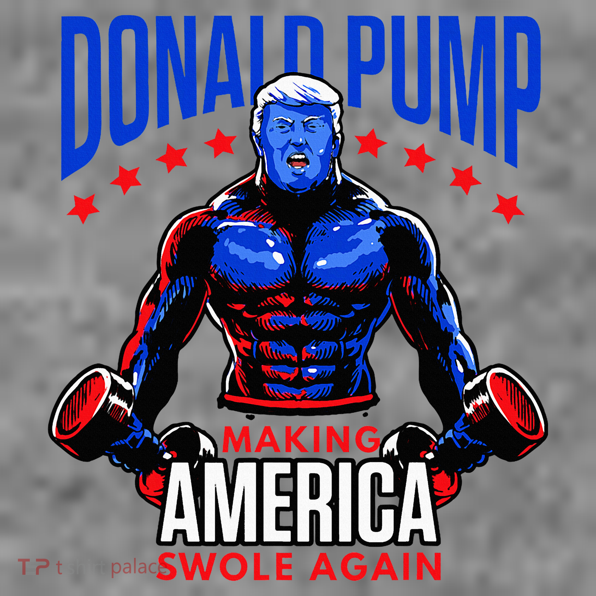 Donald Pump Swole America Trump Weight Lifting Gym Toddler Hoodie