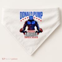Donald Pump Swole America Trump Weight Lifting Gym USA-Made Doggie Bandana thumb 0