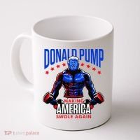 Donald Pump Swole America Trump Weight Lifting Gym Coffee Mug thumb 0