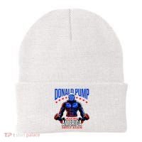 Donald Pump Swole America Trump Weight Lifting Gym Beanie thumb 0