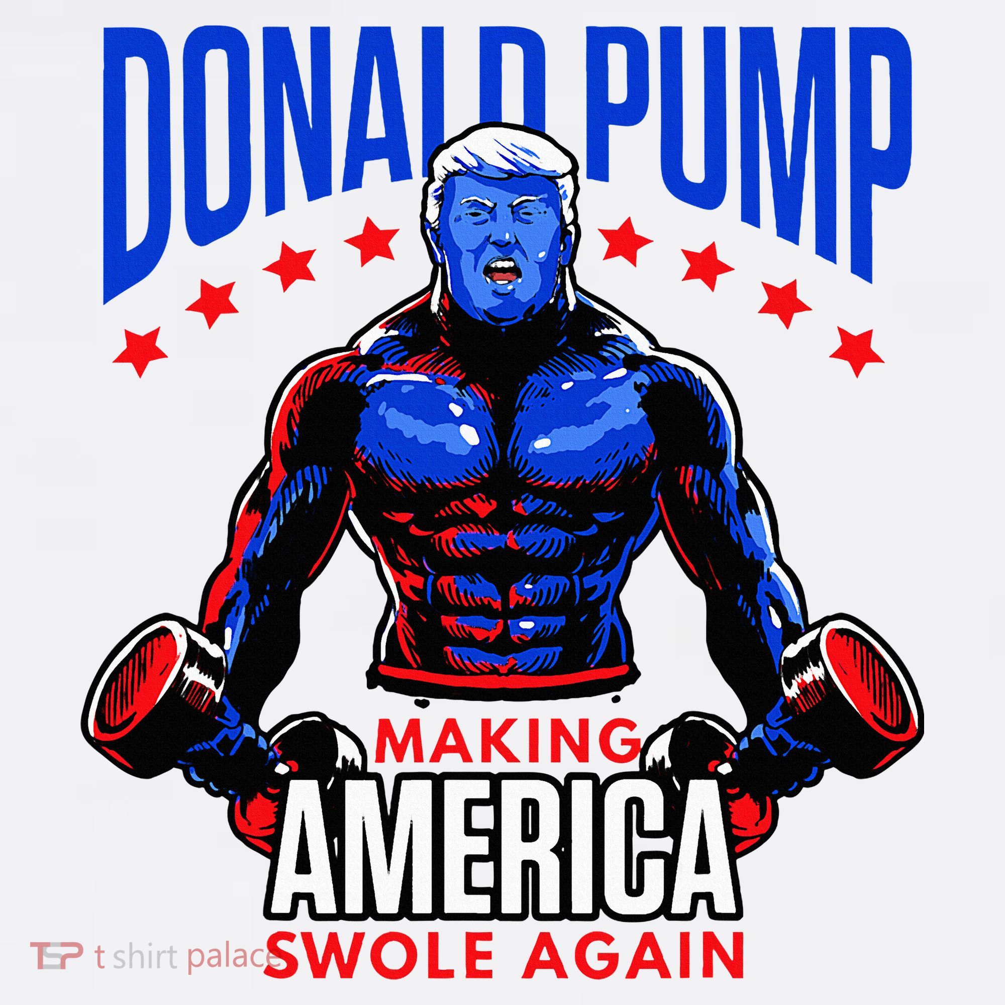 Donald Pump Swole America Trump Weight Lifting Gym Women's Hoodie