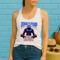 Donald Pump Swole America Trump Weight Lifting Gym Women's Tank Top thumb 2