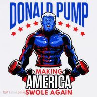 Donald Pump Swole America Trump Weight Lifting Gym Women's Tank Top thumb 5