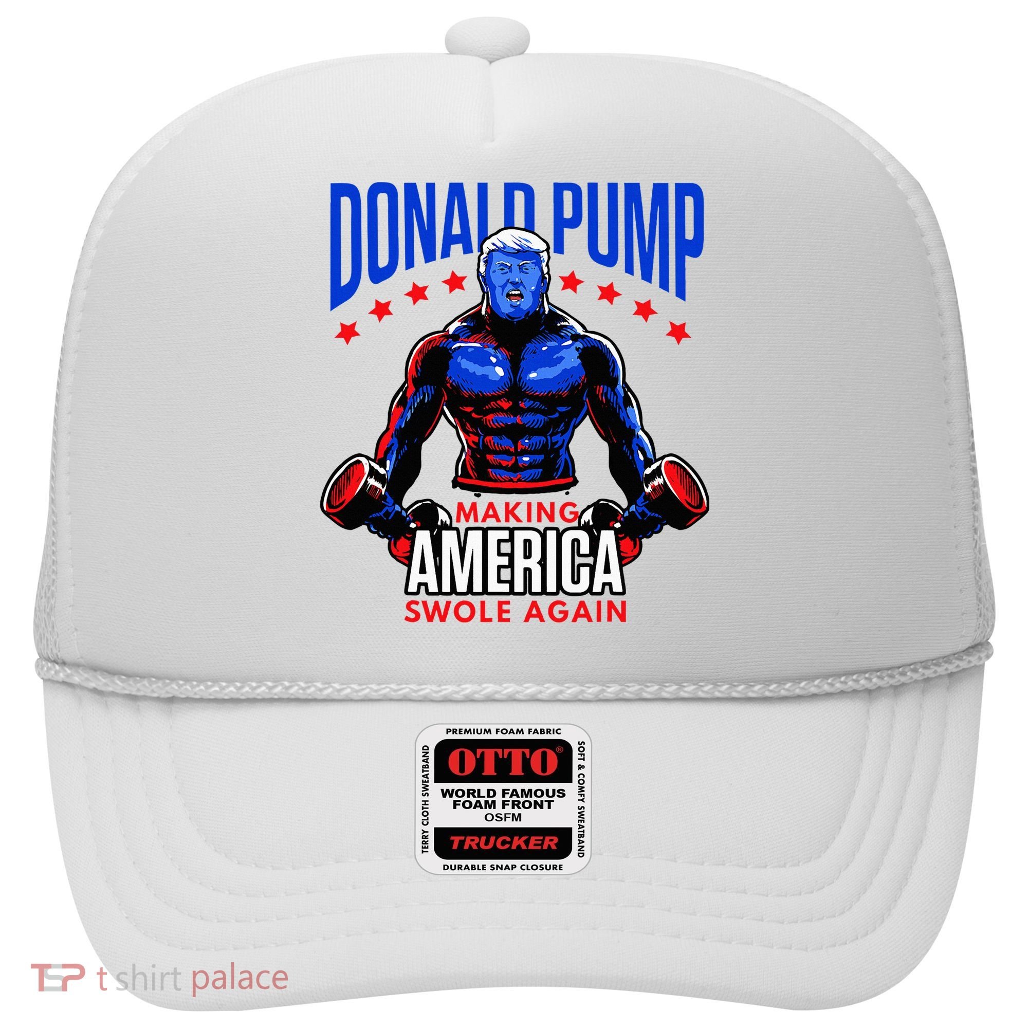 Donald Pump Swole America Trump Weight Lifting Gym Hat