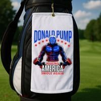 Donald Pump Swole America Trump Weight Lifting Gym Golf Towel thumb 2