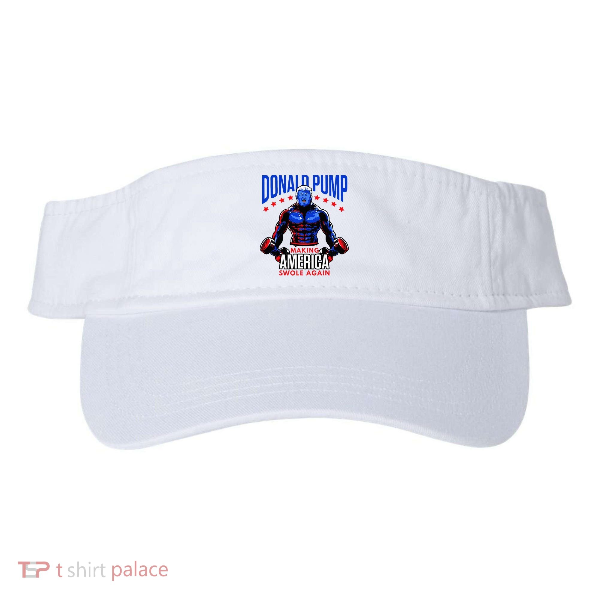 Donald Pump Swole America Trump Weight Lifting Gym Visor