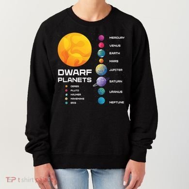 Dwarf Planets Space Astronaut Galaxy Mars Earth Venus Mercury Jupiter Women's Sweatshirt
