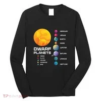 Dwarf Planets Space Astronaut Galaxy Mars Earth Venus Mercury Jupiter Long Sleeve Shirt thumb 0