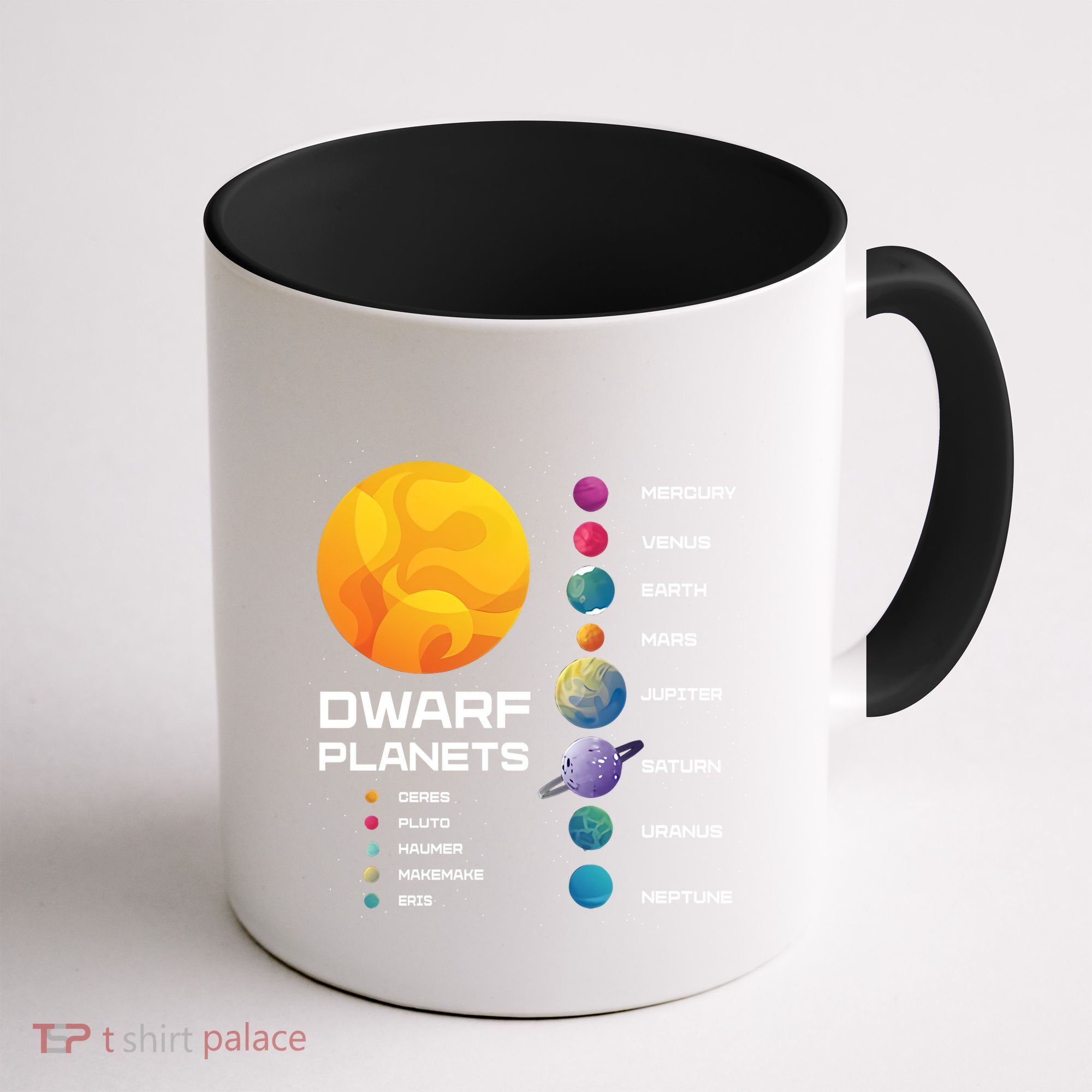Dwarf Planets Space Astronaut Galaxy Mars Earth Venus Mercury Jupiter Coffee Mug
