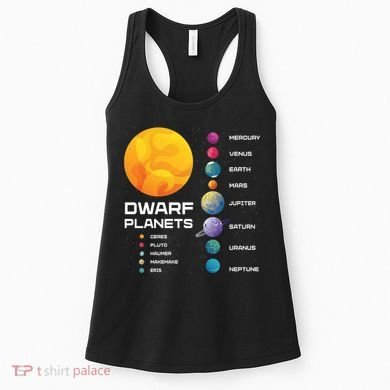 Dwarf Planets Space Astronaut Galaxy Mars Earth Venus Mercury Jupiter Women's Tank Top