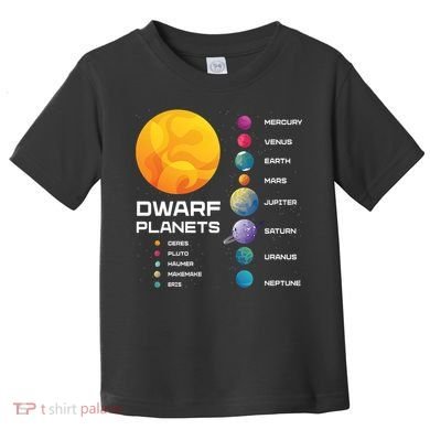 Dwarf Planets Space Astronaut Galaxy Mars Earth Venus Mercury Jupiter Toddler T-Shirt