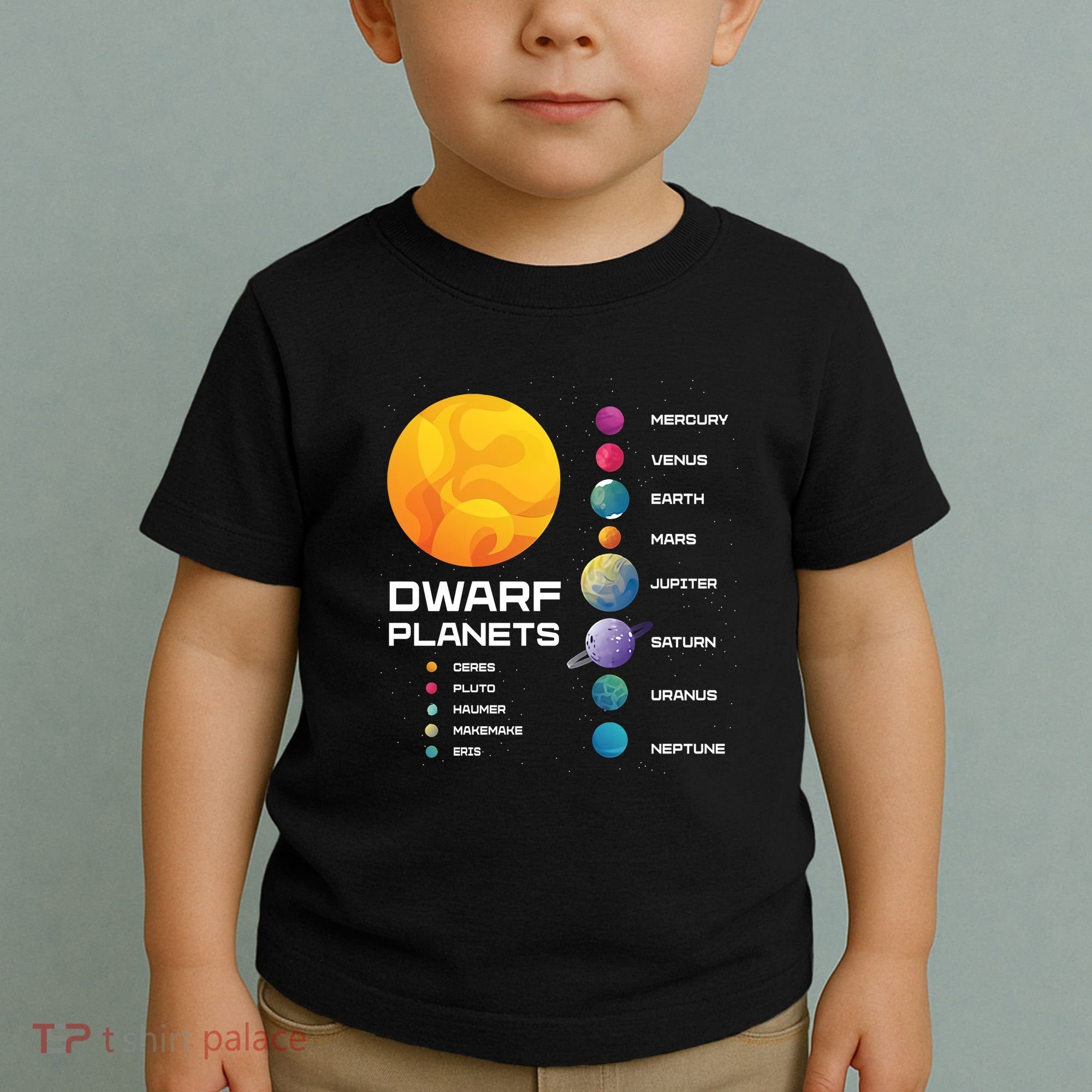 Dwarf Planets Space Astronaut Galaxy Mars Earth Venus Mercury Jupiter Toddler T-Shirt