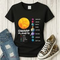 Dwarf Planets Space Astronaut Galaxy Mars Earth Venus Mercury Jupiter Women's T-Shirt thumb 3