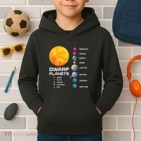 Dwarf Planets Space Astronaut Galaxy Mars Earth Venus Mercury Jupiter Kids Hoodie thumb 2