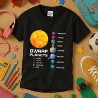 Dwarf Planets Space Astronaut Galaxy Mars Earth Venus Mercury Jupiter Kids T-Shirt thumb 3