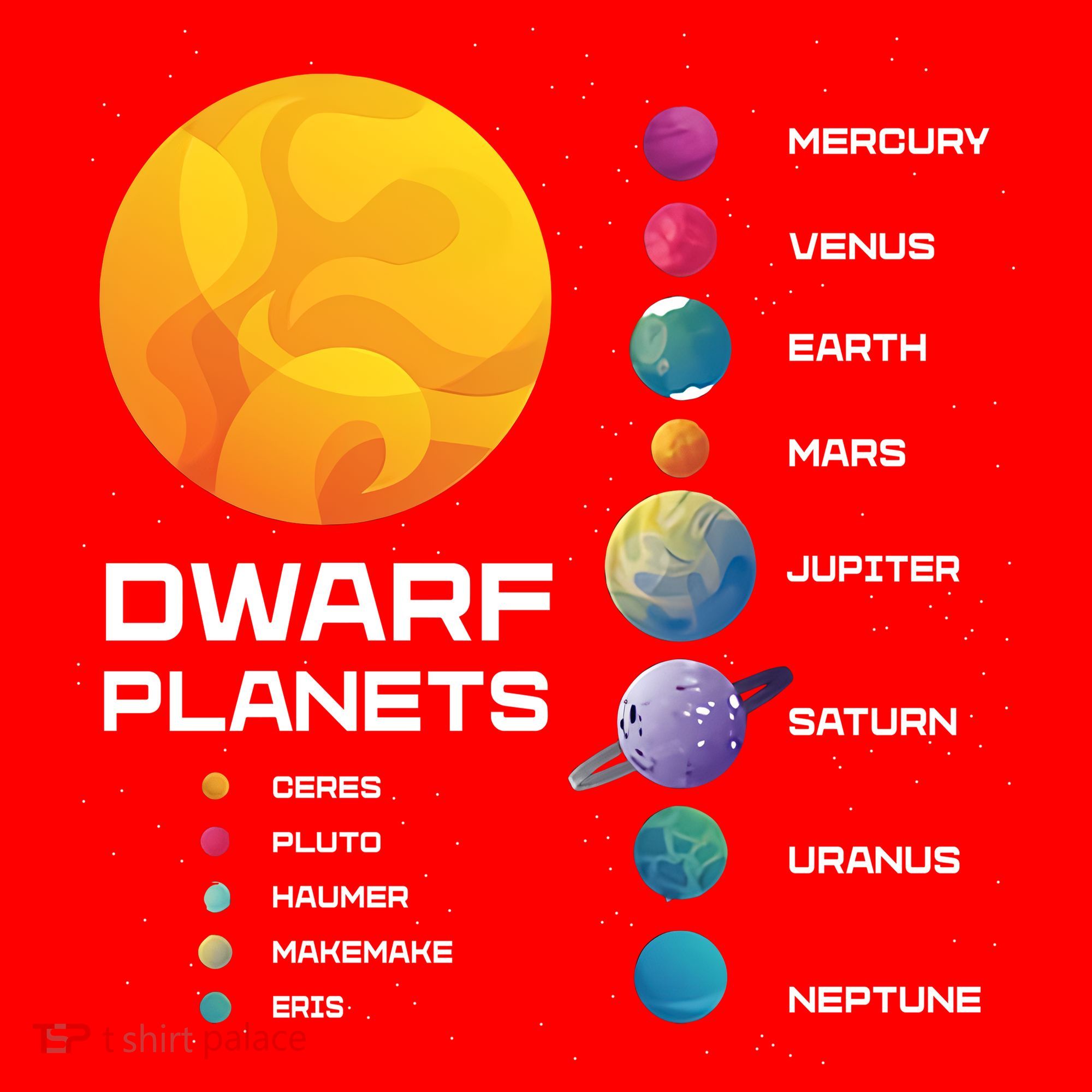 Dwarf Planets Space Astronaut Galaxy Mars Earth Venus Mercury Jupiter Santa Hat