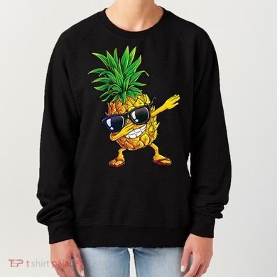 Dabbing Pineapple Sunglasses Aloha Beaches Hawaii Hawaiian Women's Sweatshirt