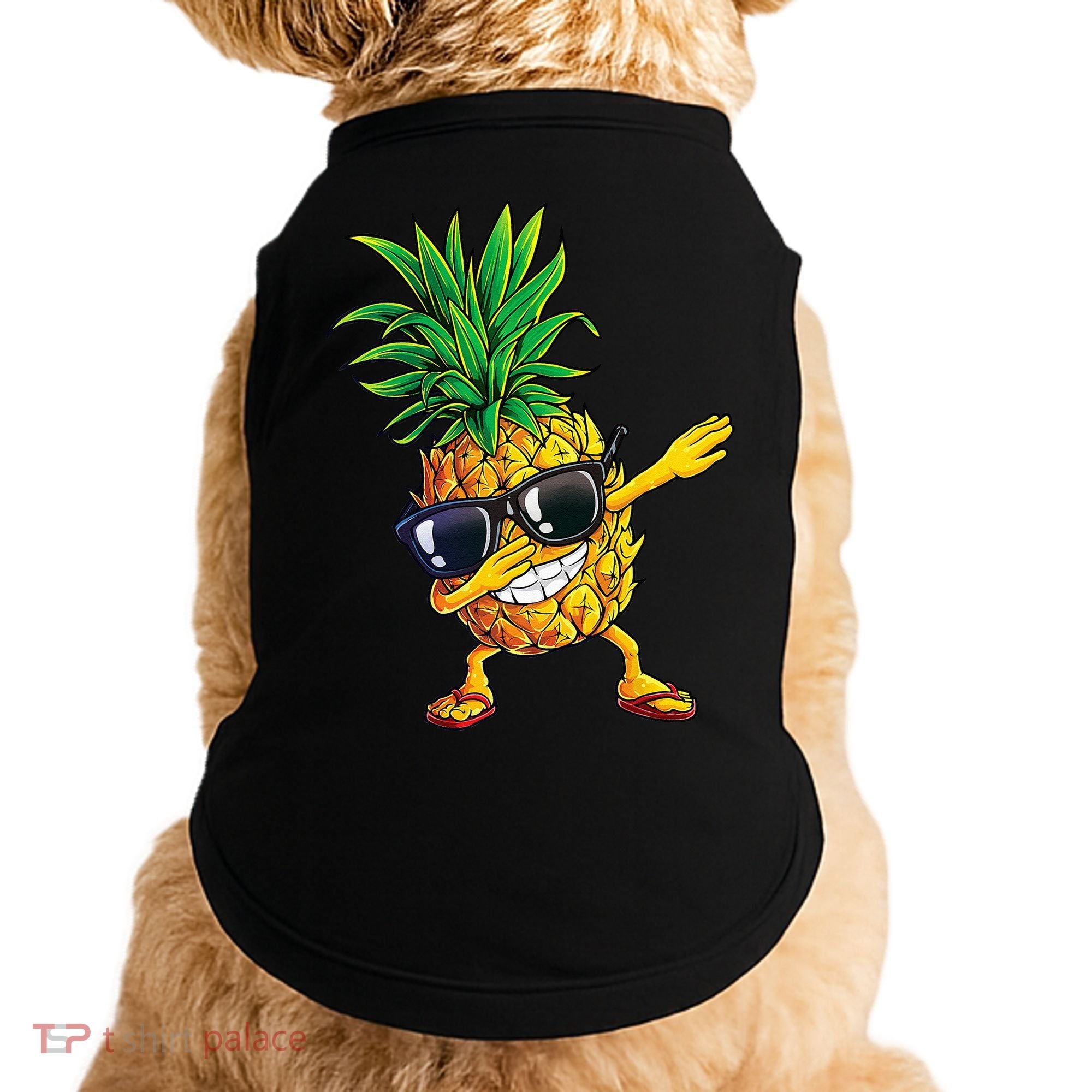 Dabbing Pineapple Sunglasses Aloha Beaches Hawaii Hawaiian Doggie Tank