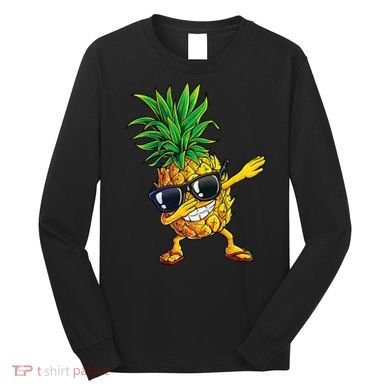 Dabbing Pineapple Sunglasses Aloha Beaches Hawaii Hawaiian Long Sleeve Shirt