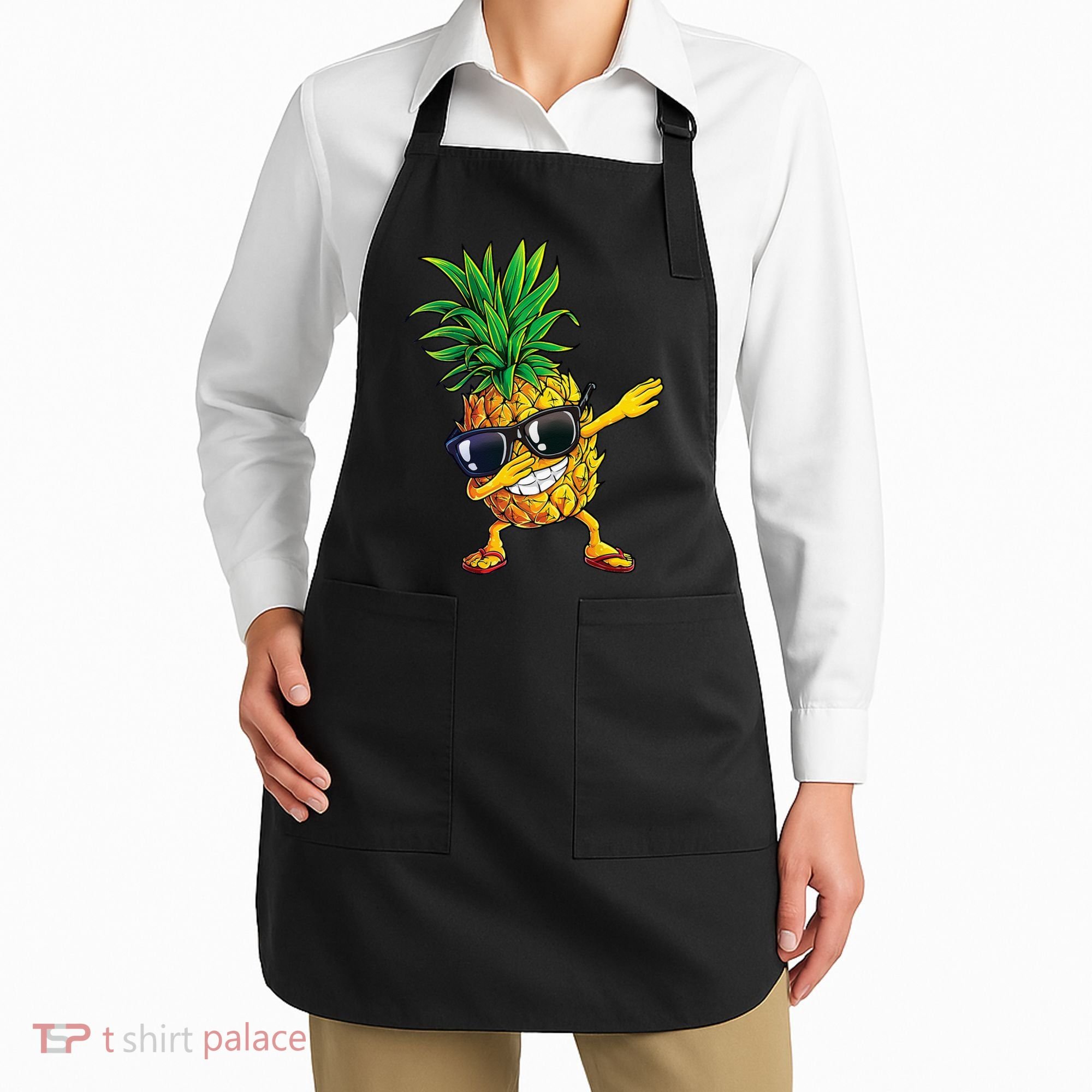 Dabbing Pineapple Sunglasses Aloha Beaches Hawaii Hawaiian Apron