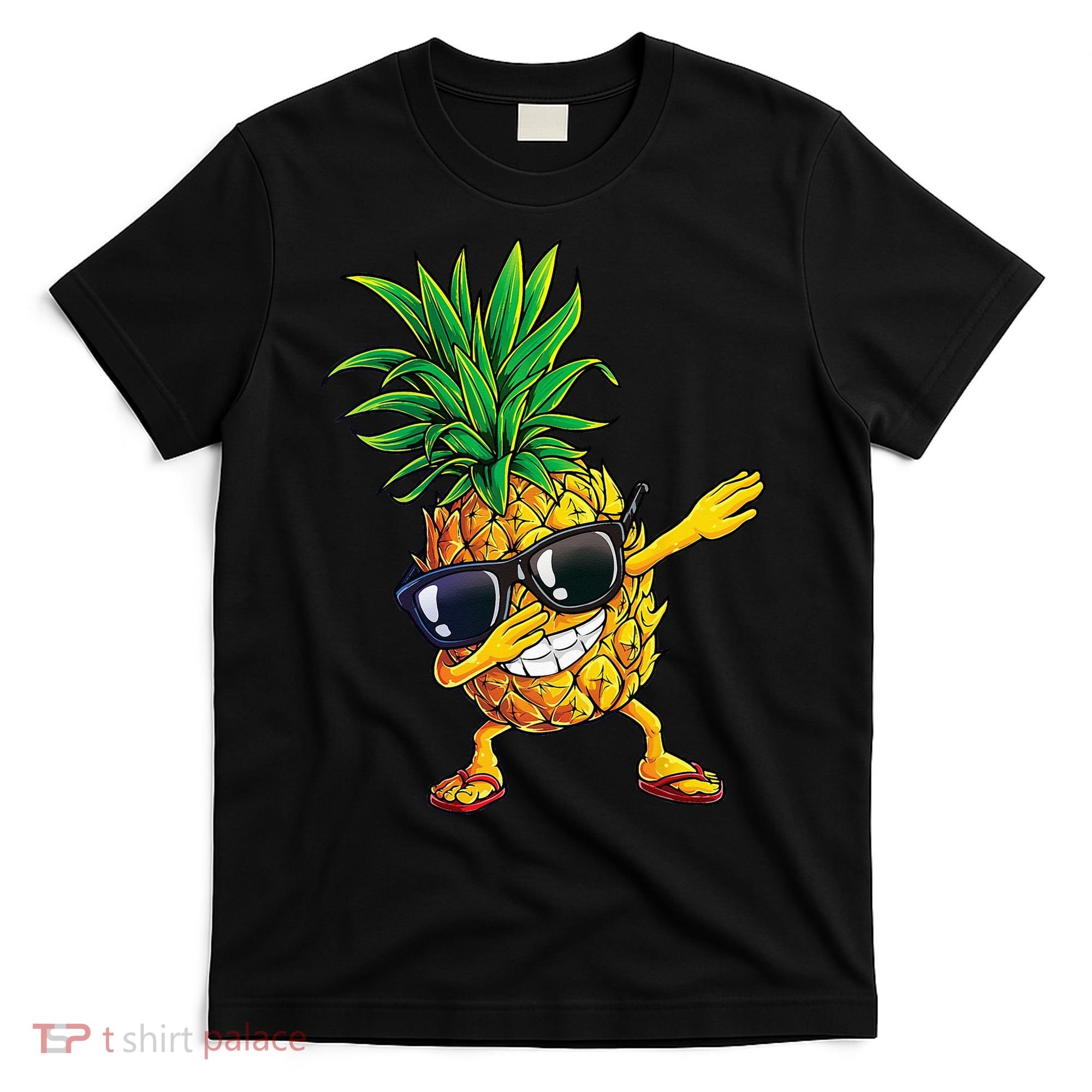 Dabbing Pineapple Sunglasses Aloha Beaches Hawaii Hawaiian T-Shirt