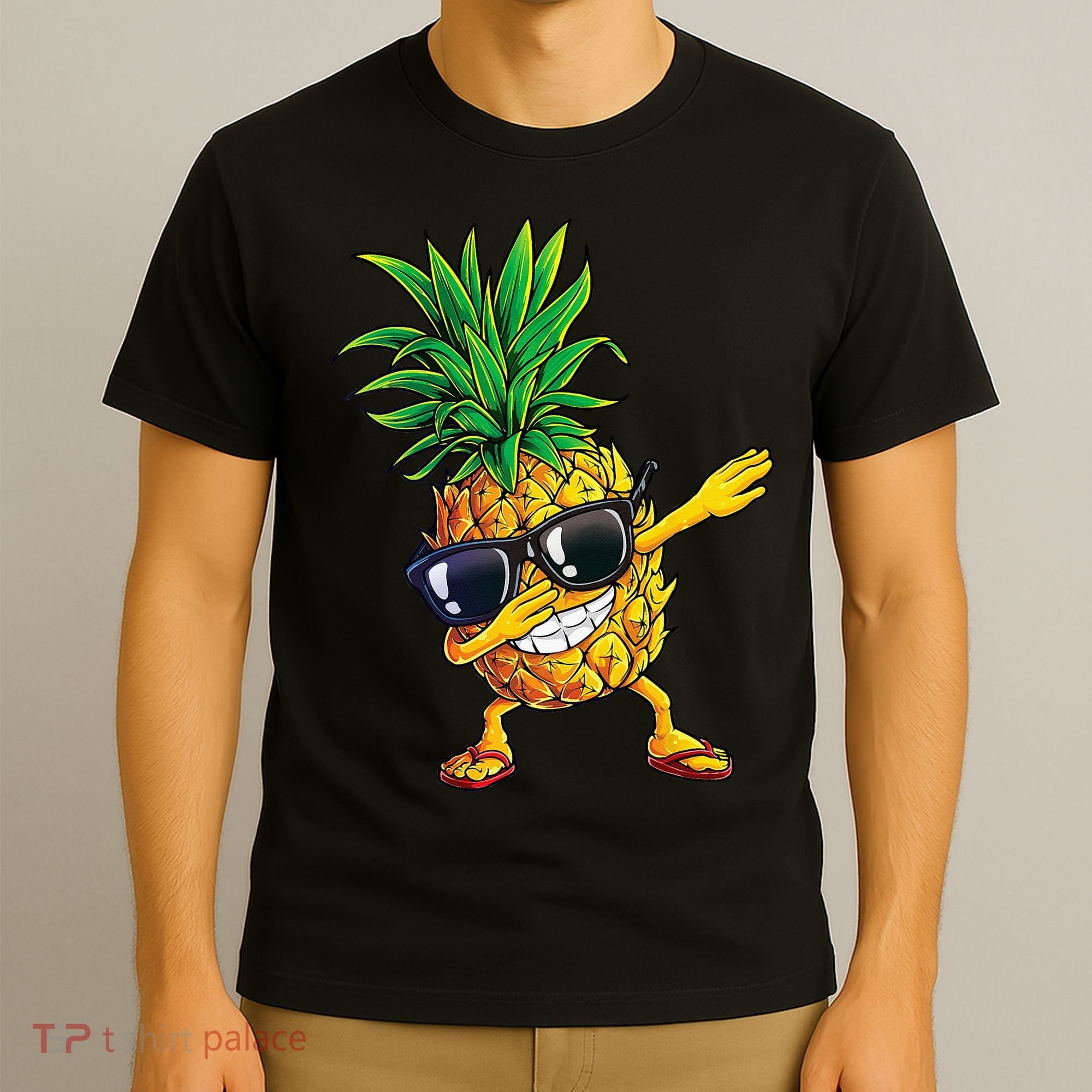 Dabbing Pineapple Sunglasses Aloha Beaches Hawaii Hawaiian T-Shirt