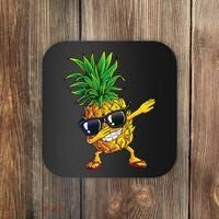 Dabbing Pineapple Sunglasses Aloha Beaches Hawaii Hawaiian Coaster thumb 0