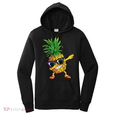 Dabbing Pineapple Sunglasses Aloha Beaches Hawaii Hawaiian Women's Hoodie