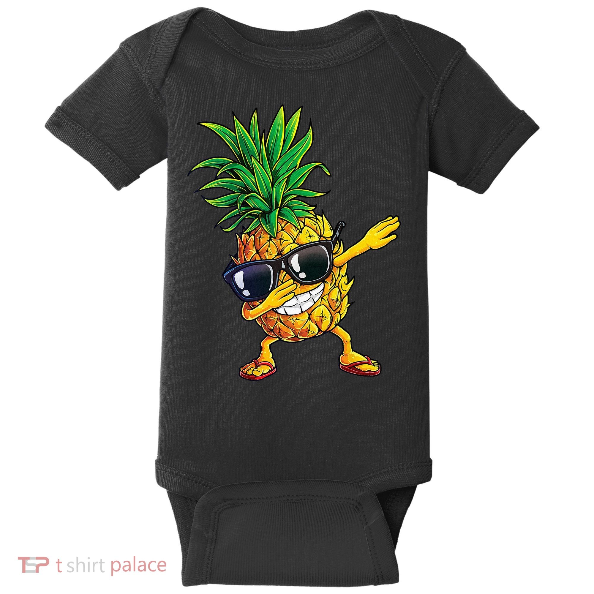 Dabbing Pineapple Sunglasses Aloha Beaches Hawaii Hawaiian Baby Bodysuit