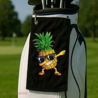 Dabbing Pineapple Sunglasses Aloha Beaches Hawaii Hawaiian Golf Towel thumb 2