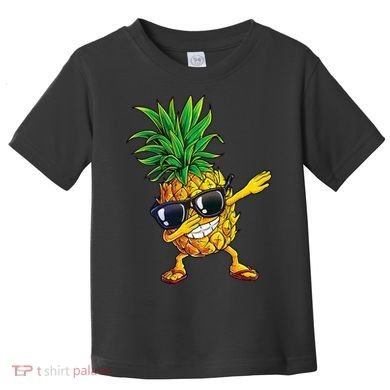 Dabbing Pineapple Sunglasses Aloha Beaches Hawaii Hawaiian Toddler T-Shirt