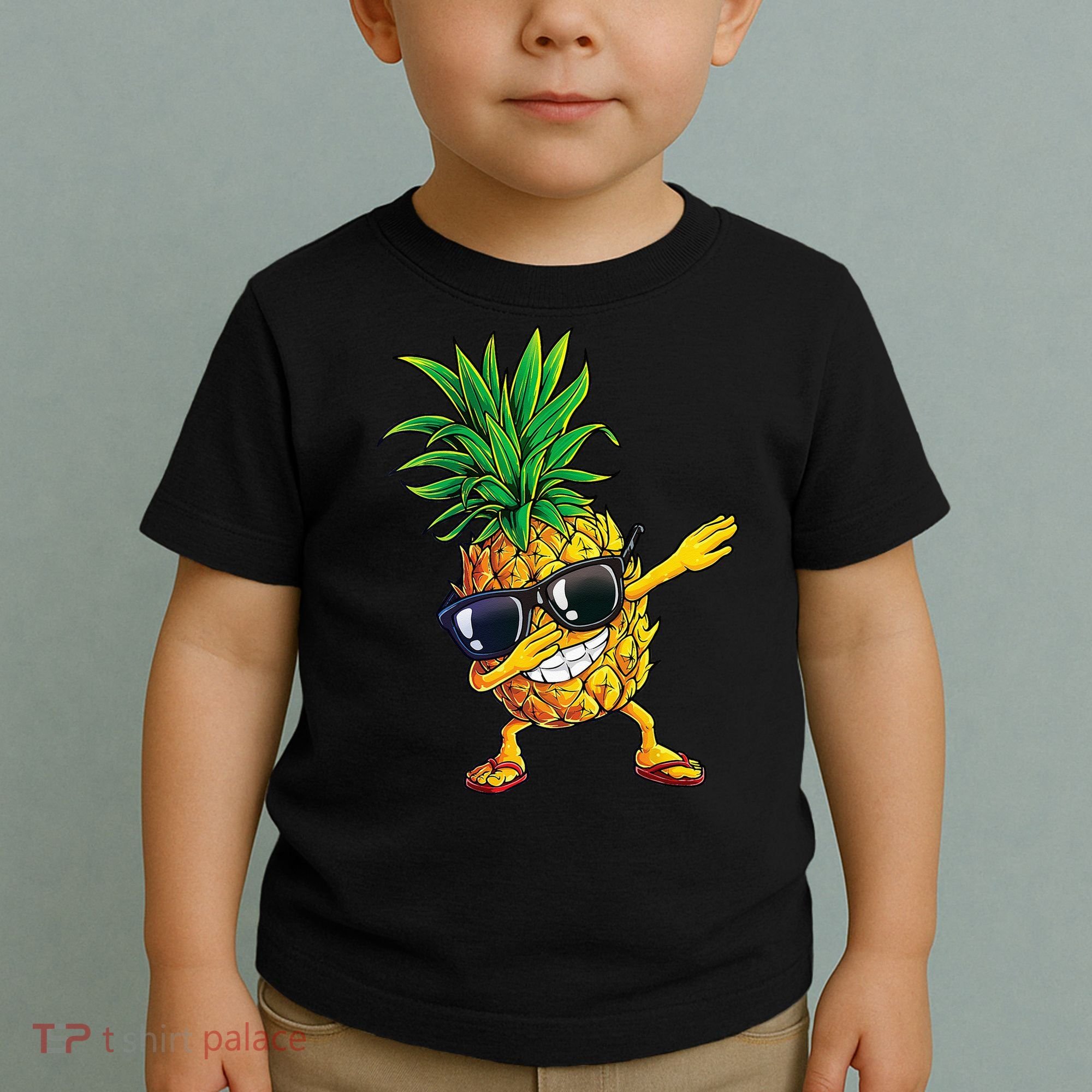 Dabbing Pineapple Sunglasses Aloha Beaches Hawaii Hawaiian Toddler T-Shirt