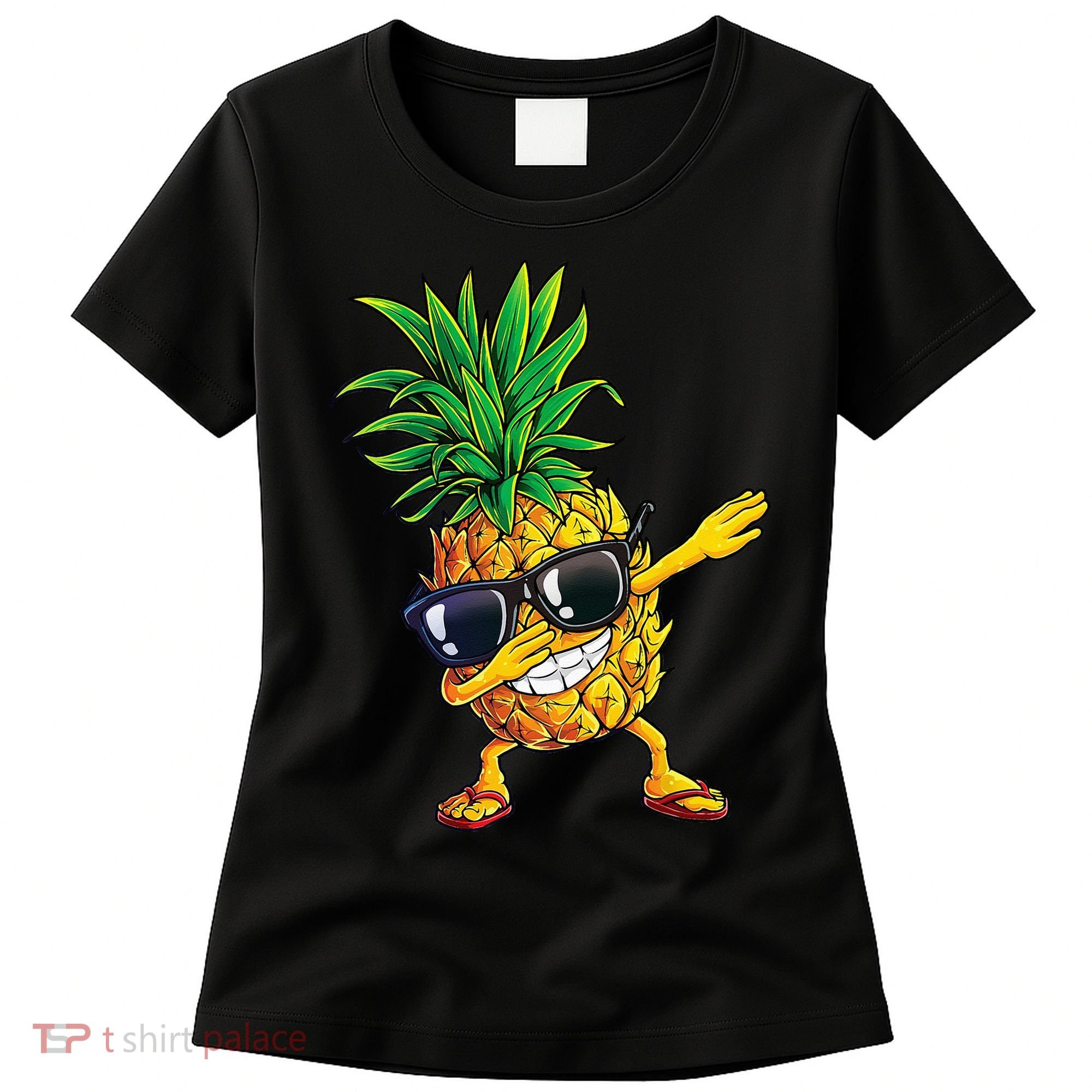 Dabbing Pineapple Sunglasses Aloha Beaches Hawaii Hawaiian Women's T-Shirt