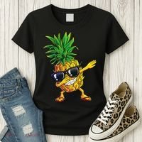 Dabbing Pineapple Sunglasses Aloha Beaches Hawaii Hawaiian Women's T-Shirt thumb 3