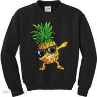 Dabbing Pineapple Sunglasses Aloha Beaches Hawaii Hawaiian Kids Sweatshirt thumb 0