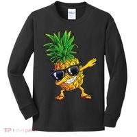 Dabbing Pineapple Sunglasses Aloha Beaches Hawaii Hawaiian Kids Long Sleeve Shirt thumb 0