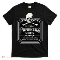 Dead Pancreas Society Type One Diabetes T1D Awareness Skull T-Shirt thumb 0
