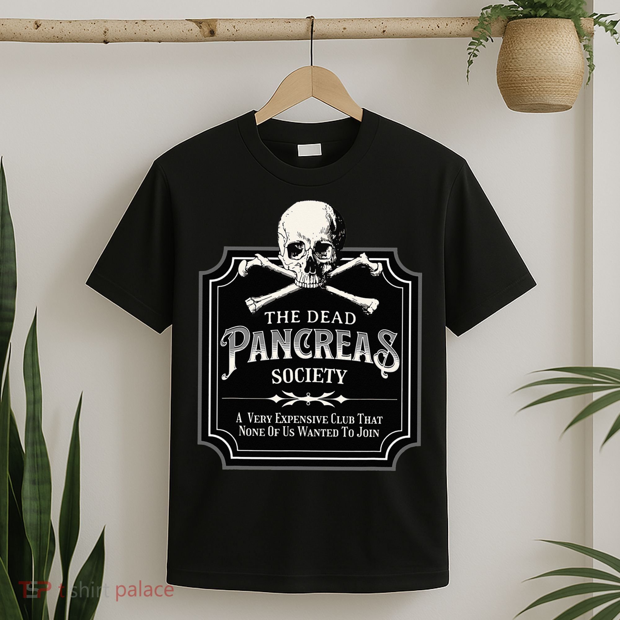 Dead Pancreas Society Type One Diabetes T1D Awareness Skull T-Shirt