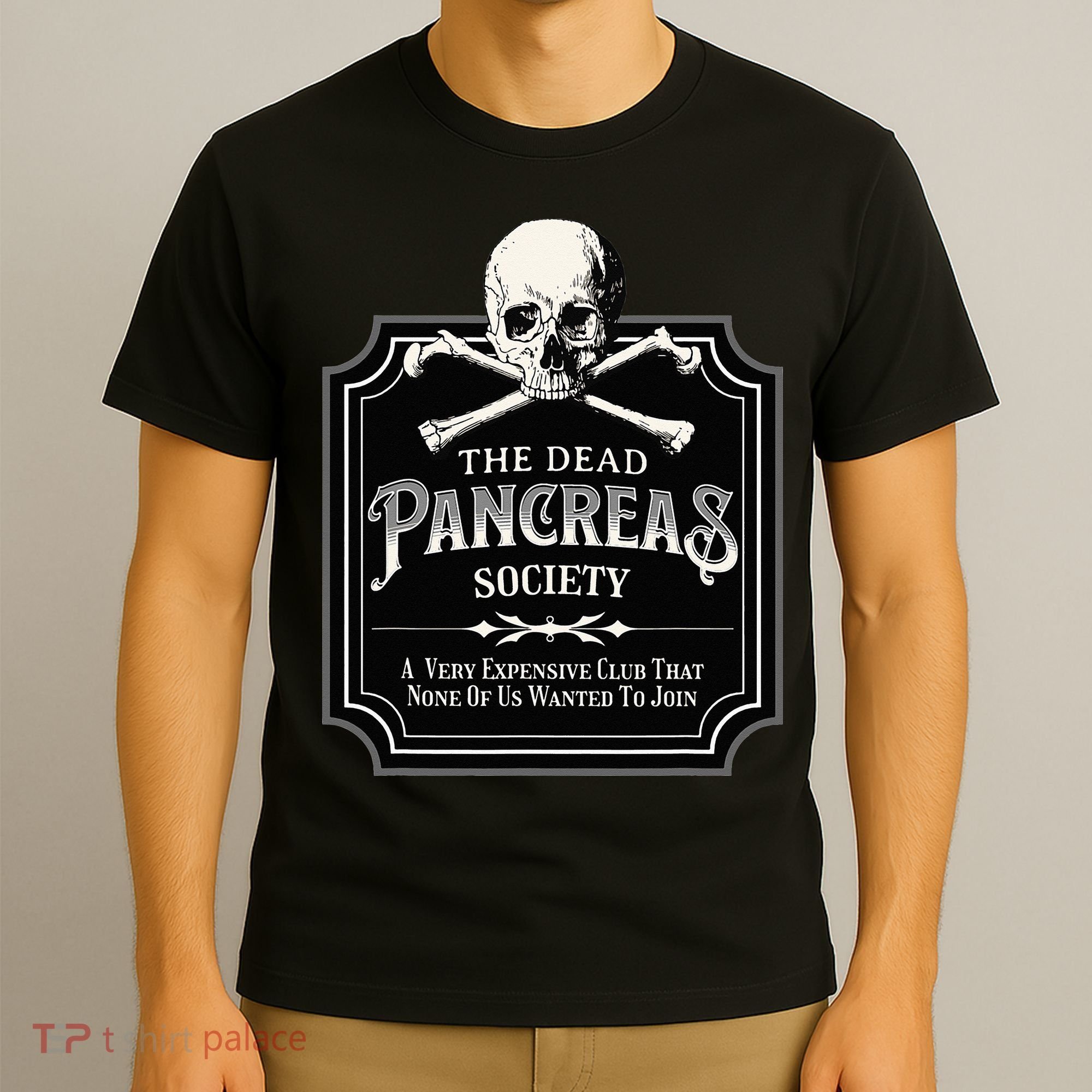 Dead Pancreas Society Type One Diabetes T1D Awareness Skull T-Shirt