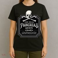 Dead Pancreas Society Type One Diabetes T1D Awareness Skull T-Shirt thumb 4